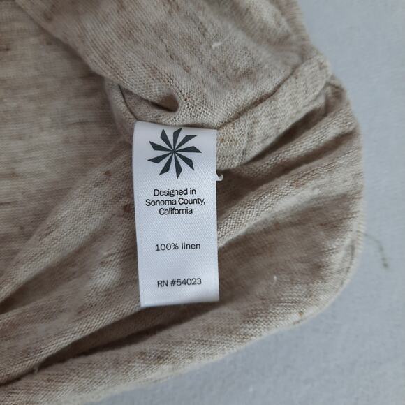 Athleta Newport Henley Tunic Heathered Beige Texture Relaxed Fit - Picture 7 of 12